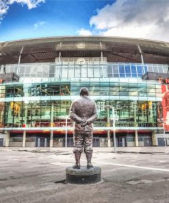 Herbert Chapman Statue In Front Of Emirates Stadium Paint By Number