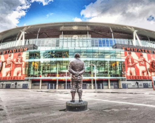 Herbert Chapman Statue In Front Of Emirates Stadium Paint By Number