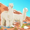 Illustration Desert Alpacas Paint By Number