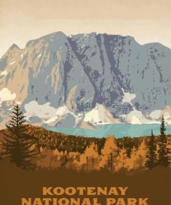 Kootenay Nationaal Park In Canada Poster Paint By Number