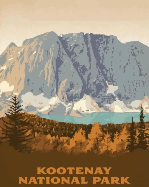 Kootenay Nationaal Park In Canada Poster Paint By Number