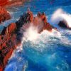 Large Waves On Rocks Paint By Number