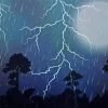 Lightning Rain Storm Paint By Number