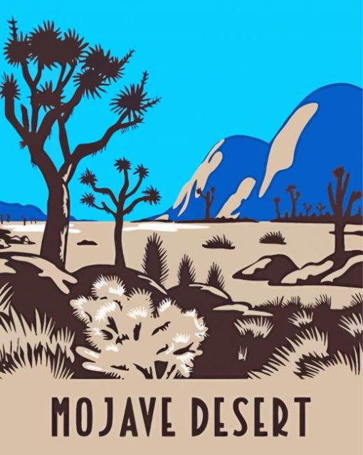 Mojave Desert Poster Art Paint By Number