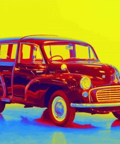 Morris Minor Traveller Pop Art Paint By Number