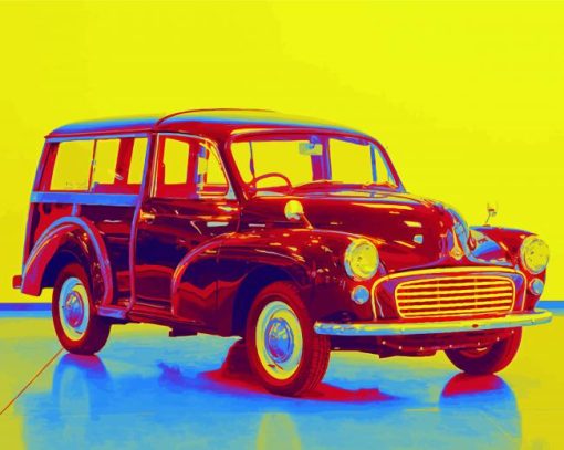 Morris Minor Traveller Pop Art Paint By Number