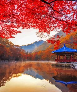 Naejangsan Mountain Autumn Asia Paint By Number