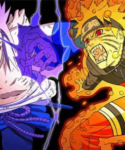 Naruto Vs Sasuke Fight Paint By Number