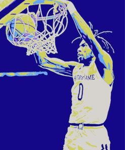 Notre Dame Basketball Art Paint By Number