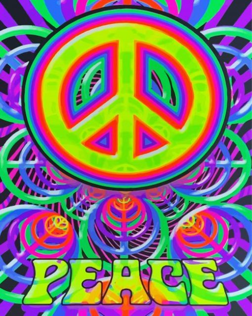 Peace Sign Paint By Number