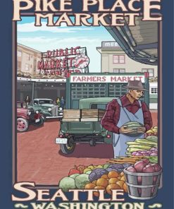 Pike Place Market Paint By Number