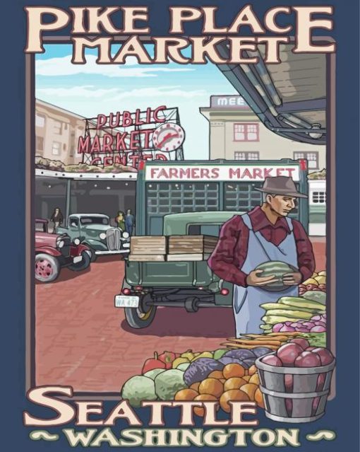 Pike Place Market Paint By Number