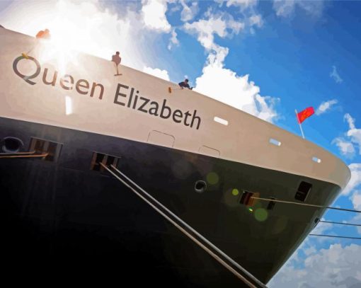 Queen Elizabeth Cruise Ship Paint By Number