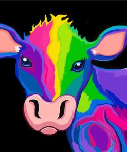 Rainbow Cow Paint By Number