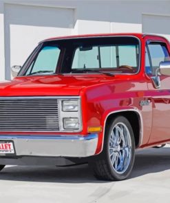 Red 1984 GMC Truck Paint By Number