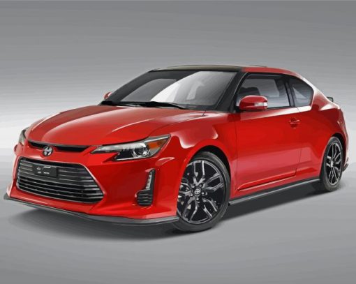 Red Scion Tc Paint By Number