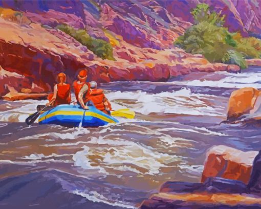 River Rafting With Friends Paint By Number