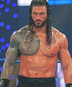 Roman Reigns Wrestler Paint By Number