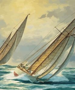 Sailboat Race Artork Paint By Number