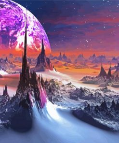 Science Fiction Landscape Paint By Number