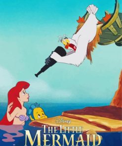 Scuttle Little Mermaid Illustration Paint By Number