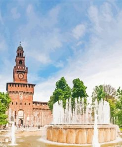 Sforzesco Castle Paint By Number