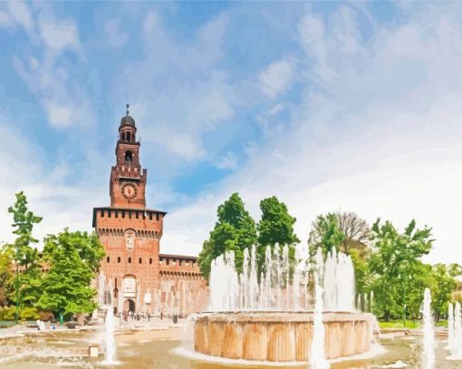 Sforzesco Castle Paint By Number