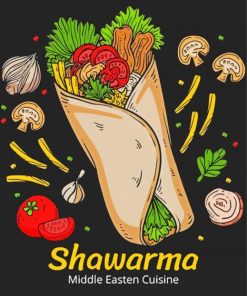 Shawarma Art Paint By Number