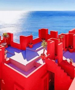 Spain La Muralla Roja Paint By Number