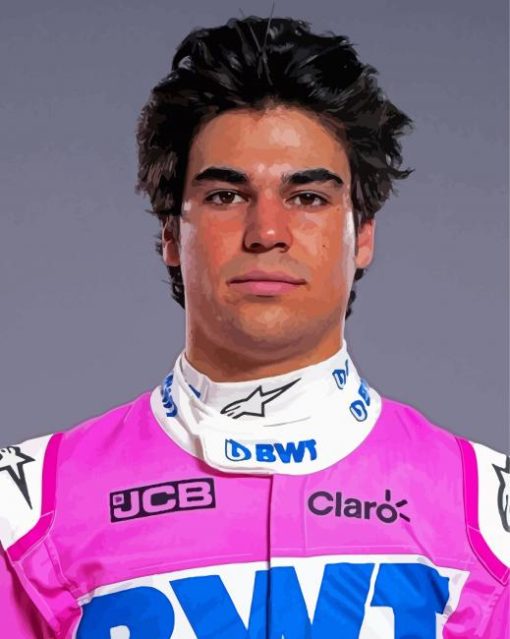 Sports Racing Driver Lance Stroll Paint By Number