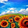 Sunflowers Ukrainian Art Paint By Number