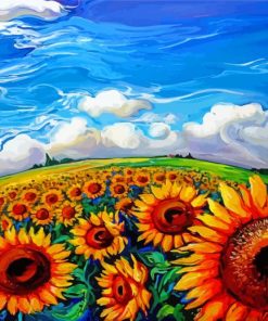 Sunflowers Ukrainian Art Paint By Number