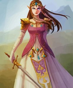 The Legend Of Zelda Princess Zelda Paint By Number