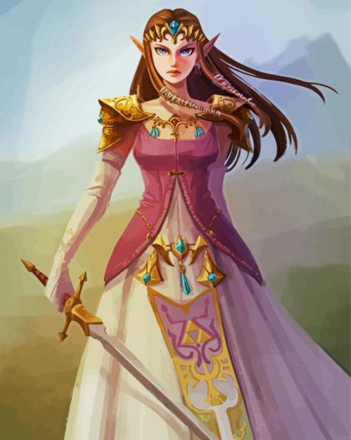 The Legend Of Zelda Princess Zelda Paint By Number