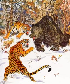 Tigers And Bear Paint By Number