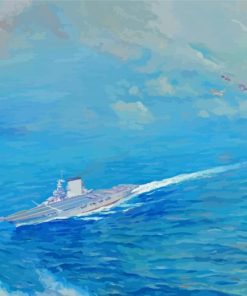 Uss Lexington In The Ocean Art Paint By Number