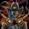 Western Zombie Cowboy Paint By Number