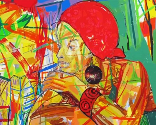 Abstract Uganda Woman Paint By Number