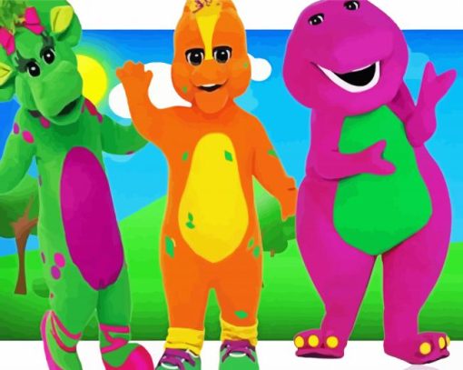 Aesthetic Barney And Friends Paint By Number