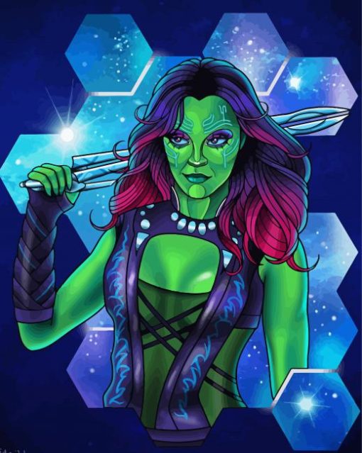 Aesthetic Gamora Art Paint By Number