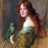 Aesthetic Parrot And Lady Paint By Number