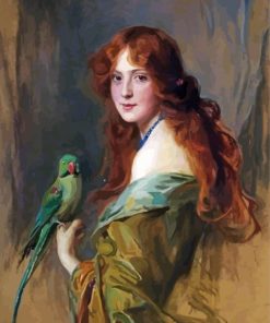 Aesthetic Parrot And Lady Paint By Number