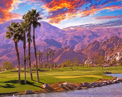 Aesthetic Palm Desert View Paint By Number