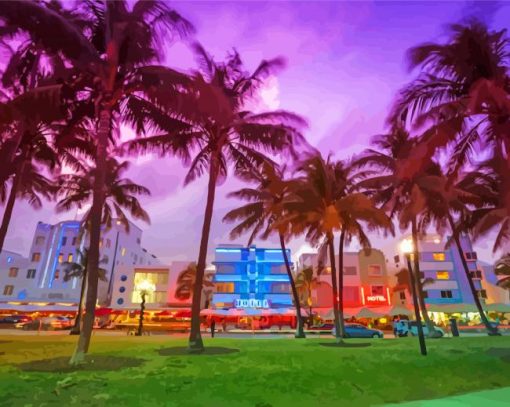 Aesthetic South Beach View Paint By Number