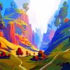 Autumn Mountains Landscape Art Paint By Number