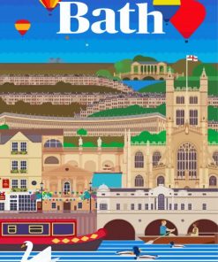 Bath City Illustration Paint By Number