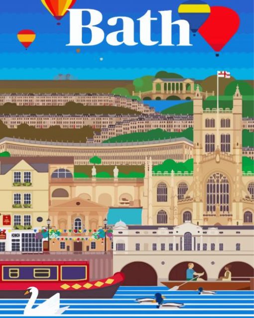 Bath City Illustration Paint By Number