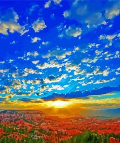 Beautiful Sky In Bryce National Park Paint By Number