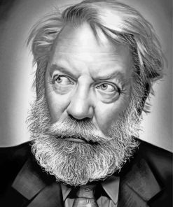 Black And White Donald Sutherland Paint By Number