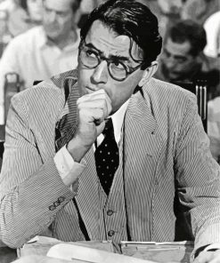 Black And White Gregory Peck Paint By Number